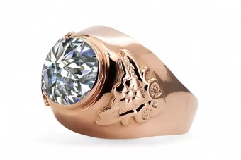 Ring Vintage Jewlery Zircon Original Vintage 14K Rose Gold vrc078r